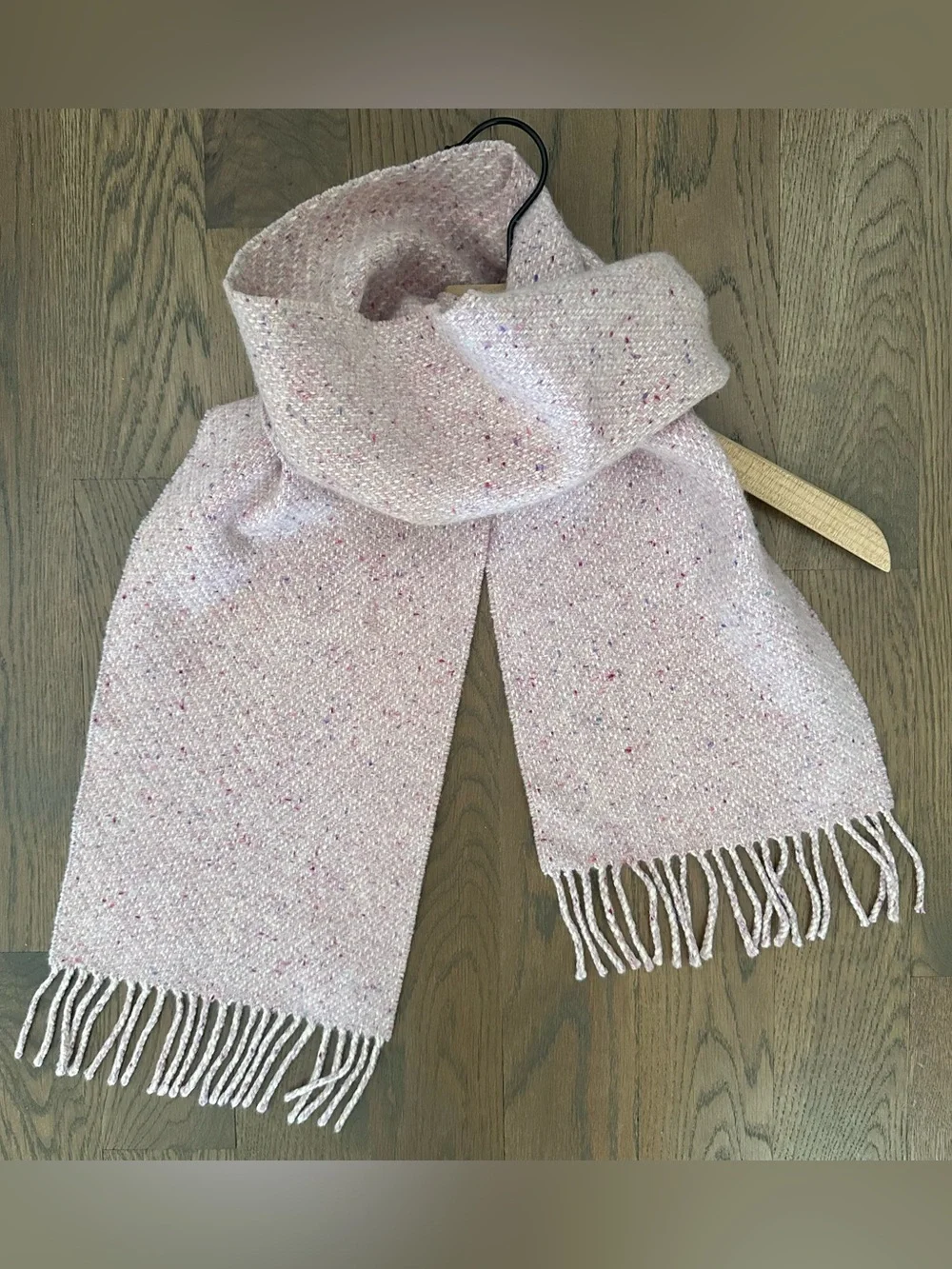 Dingle Woolen Company McKenna's 100% Cashmere Donegal Oblong Scarf Pink 56